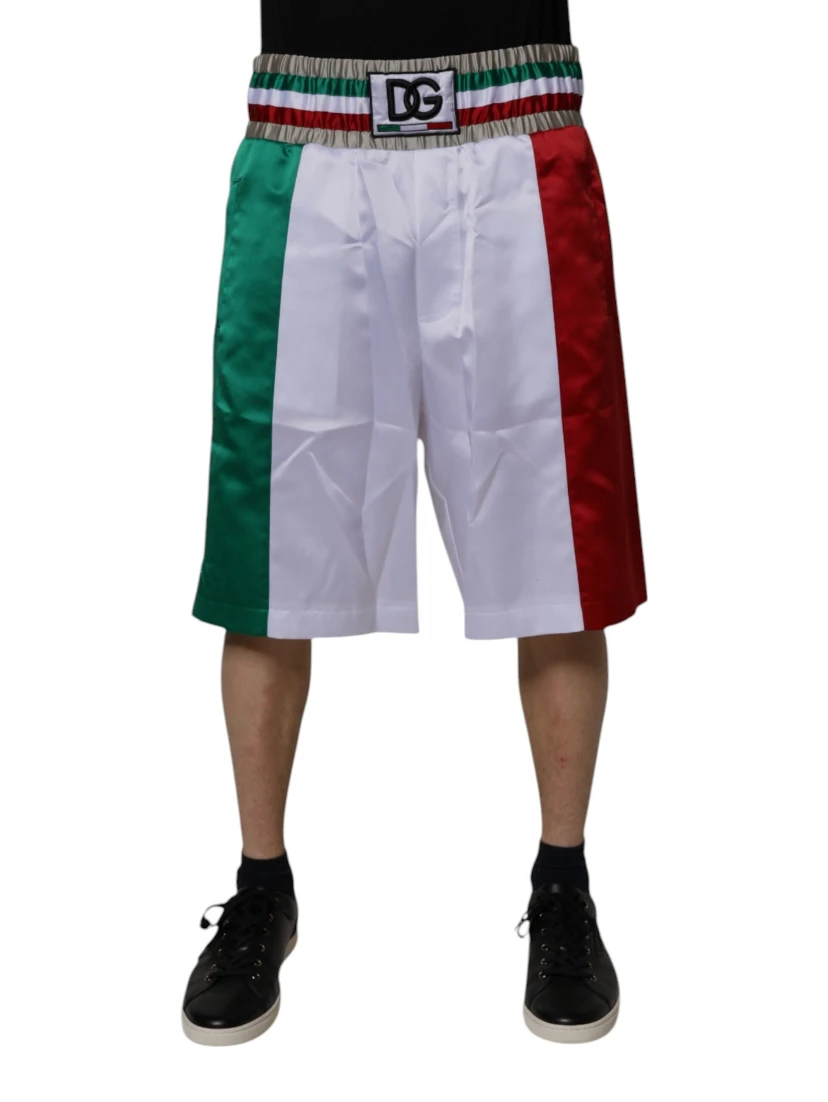 Multicolor Italia Polyester Bermuda Shorts