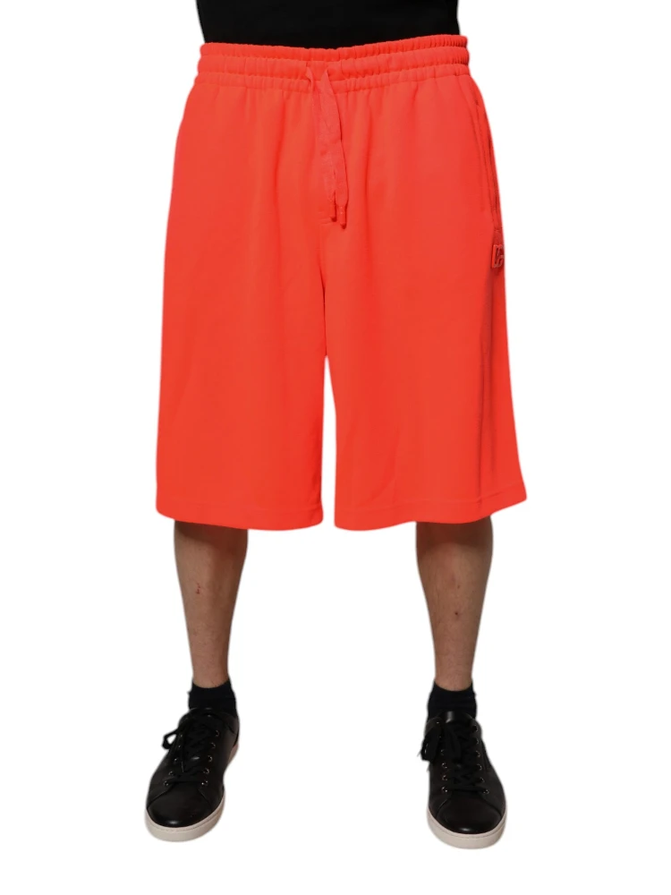 Red Polyester Mid Waist Men Bermuda Shorts alternative