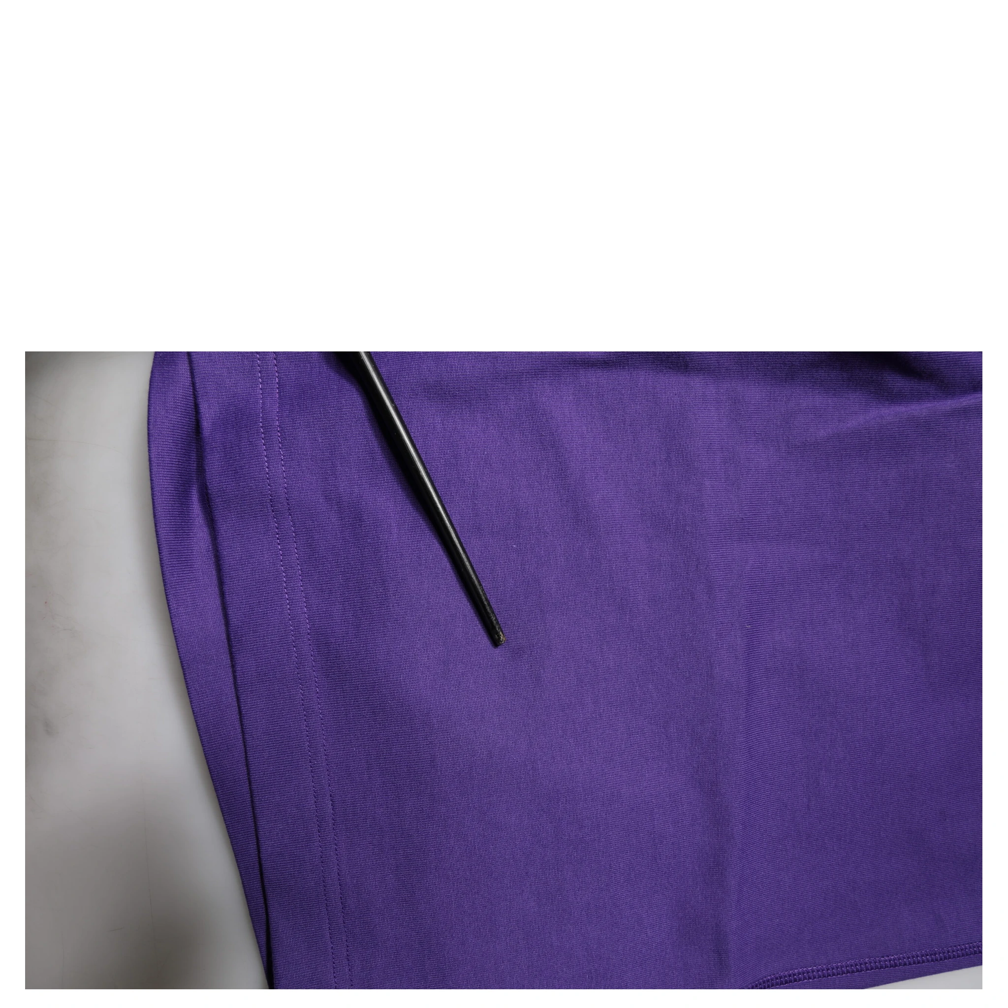 Purple Cotton Men Bermuda Sweatshorts Shorts