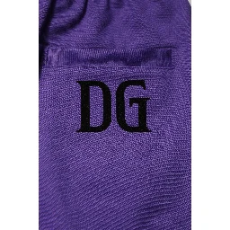 Purple Cotton Men Bermuda Sweatshorts Shorts