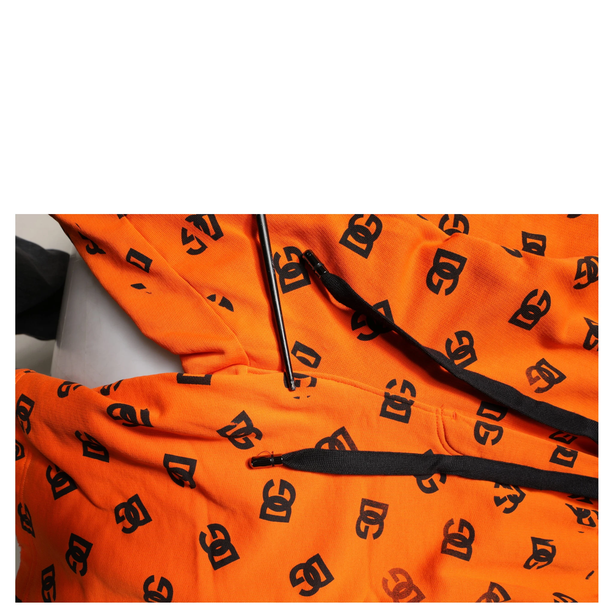Orange Logo Monogram Cotton Bermuda Shorts