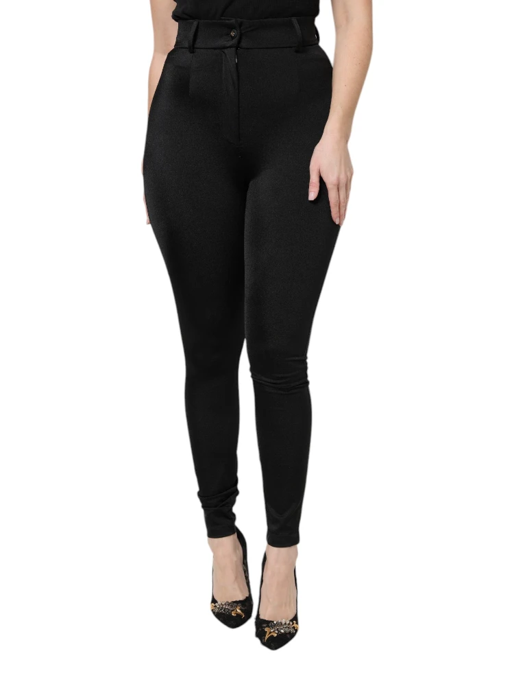 Black Nylon High Waist Slim Fit Pants alternative