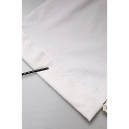 White Wool Mid Waist Wide Leg Pants