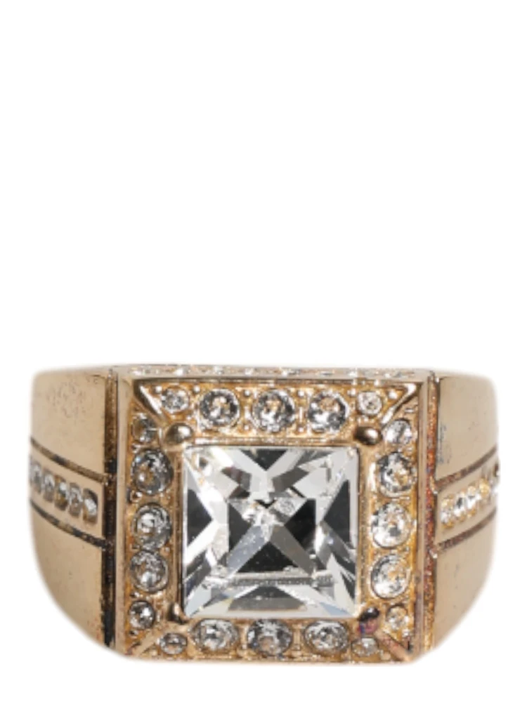Gold Tone Sterling Silver 925 Crystals Ring alternative