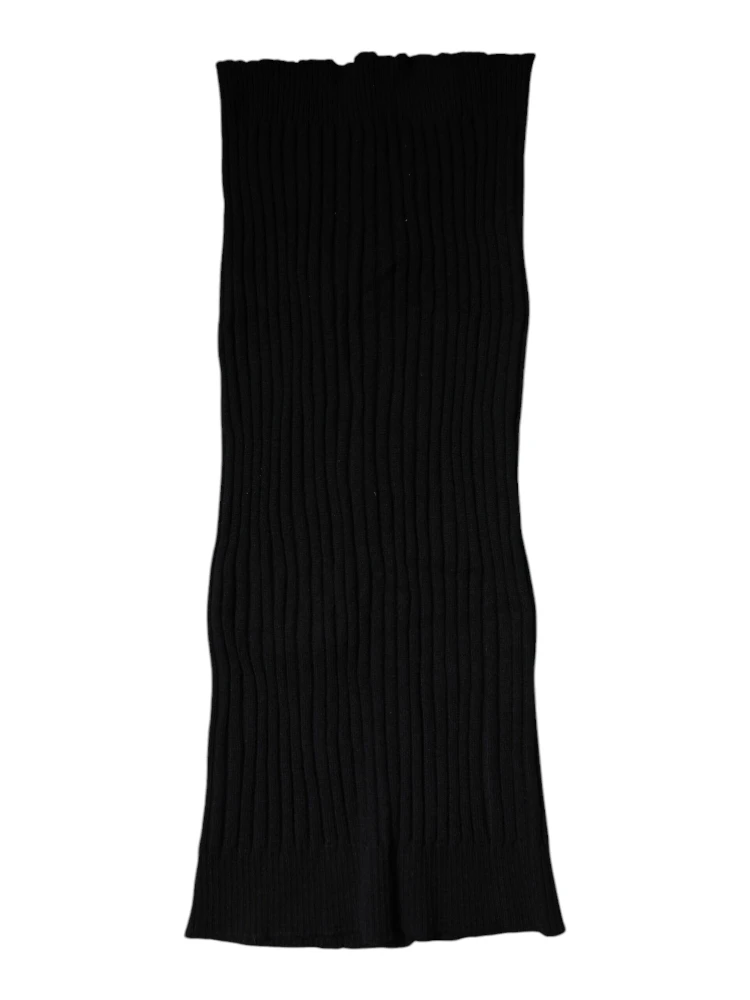 Black Cashmere Knitted Neck Warmer Foulard Scarf alternative