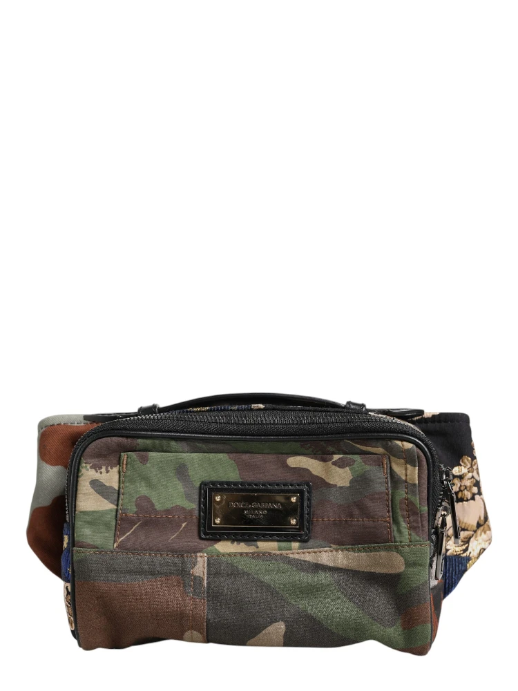 Multicolor Camouflage Patchwork Logo Waist Fanny Pack Bag alternative