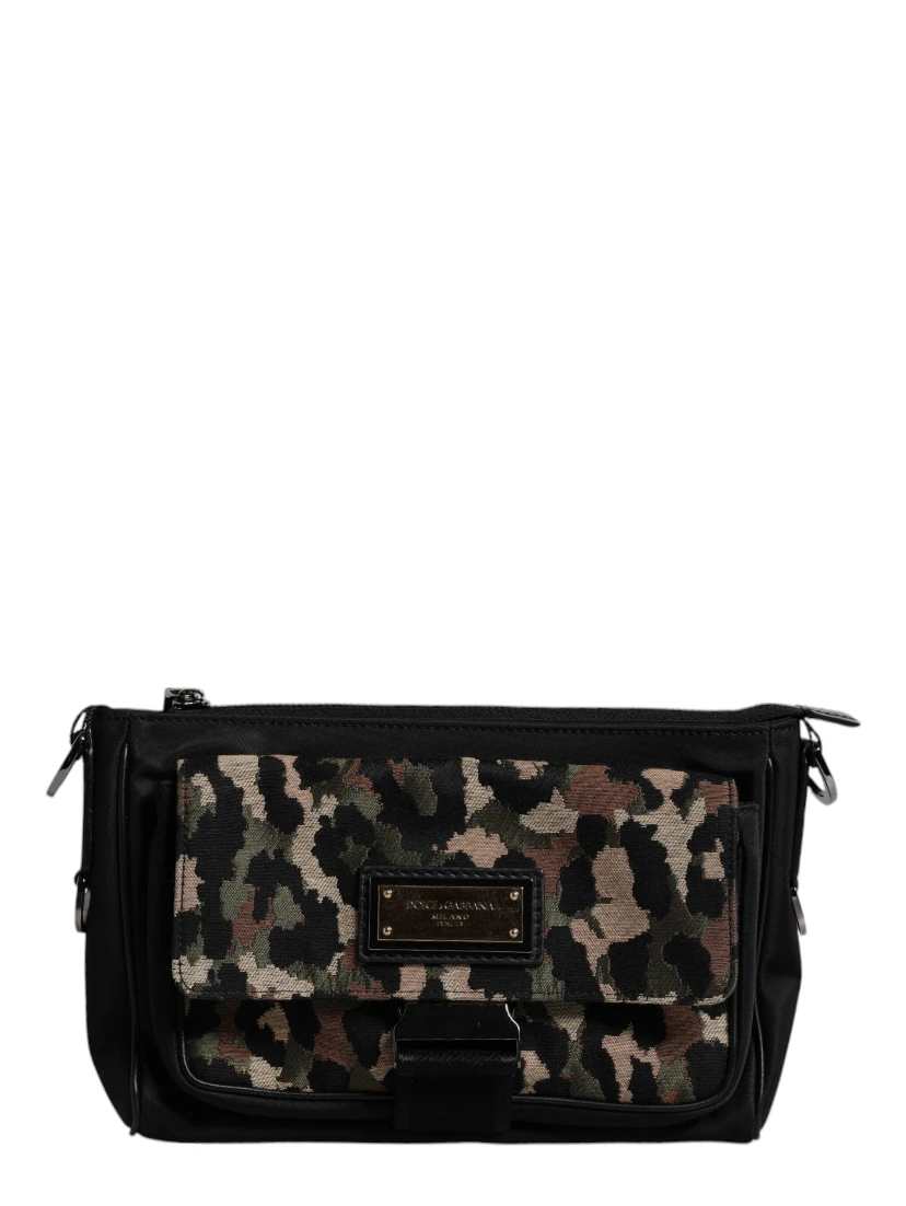 Multicolor Leopard Jacquard Crossbody Bag