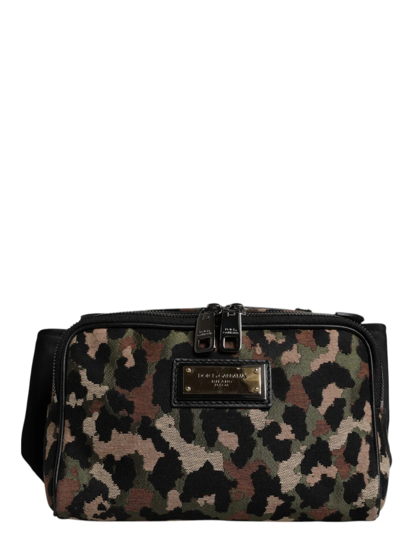 Multicolor Leopard DG Logo Belt Waist Fanny Pack Bag