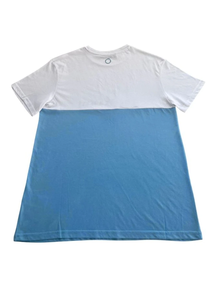 Light Blue Polyester T-Shirt