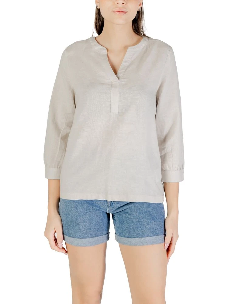 Beige Linen Blouse