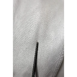 Metallic Gray Cotton Button Down Shirt