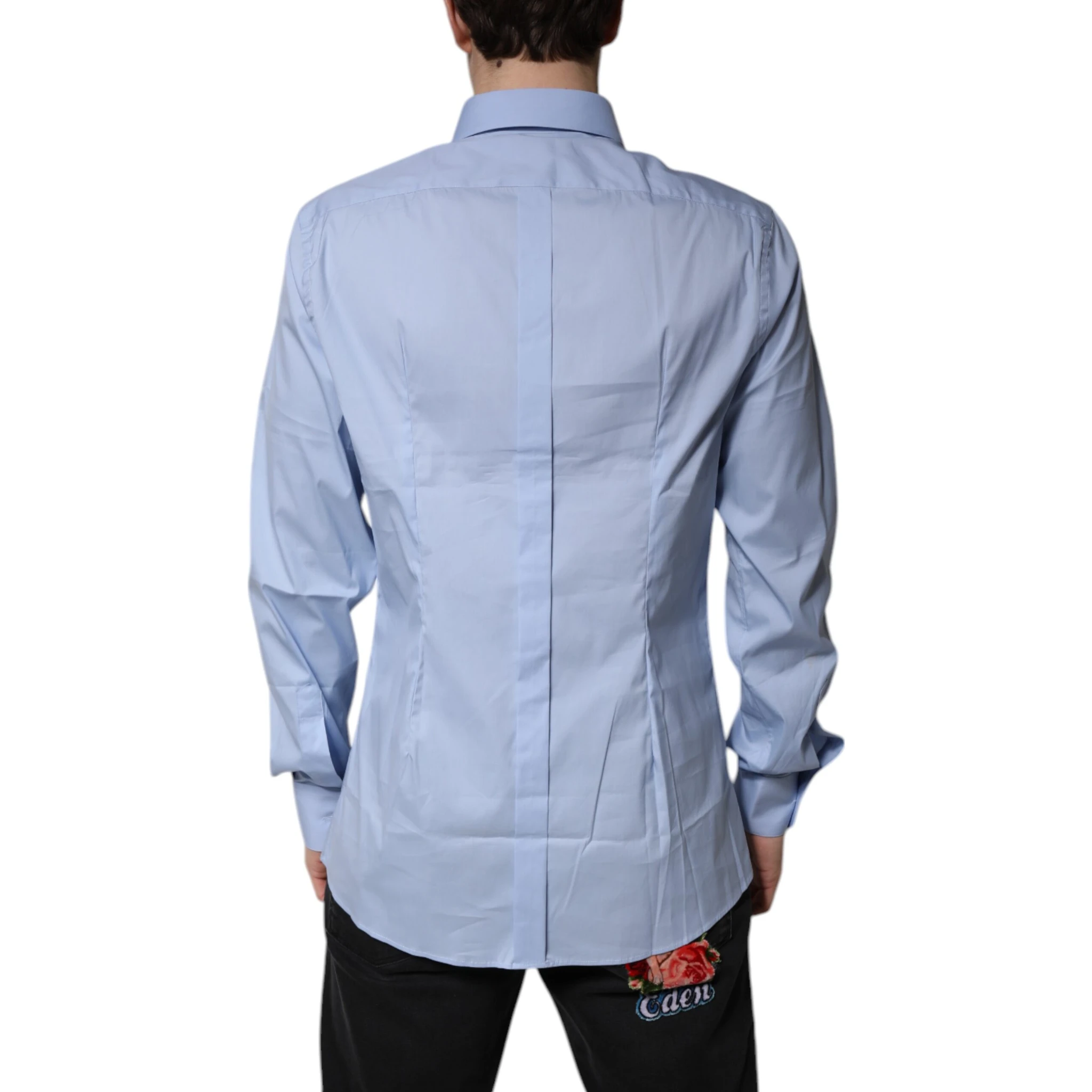 Light Blue Cotton GOLD Dress Formal Shirt