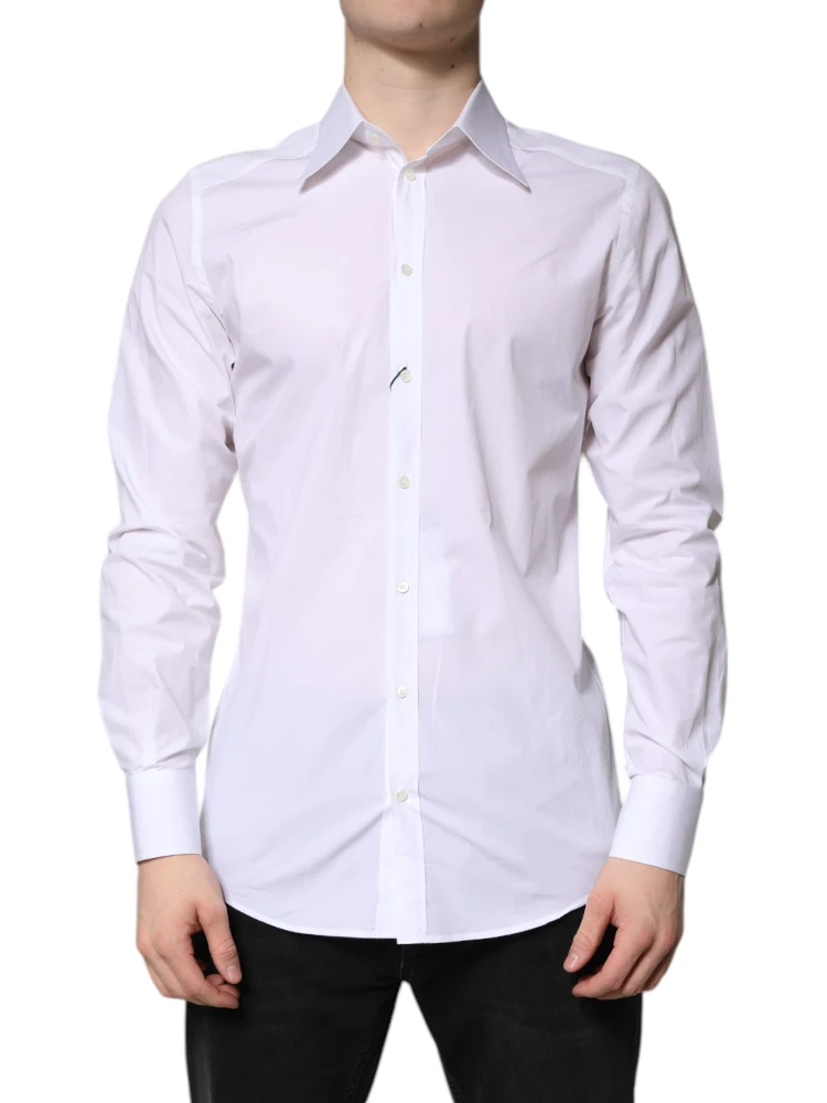 White Cotton GOLD Dress Formal Shirt alternative