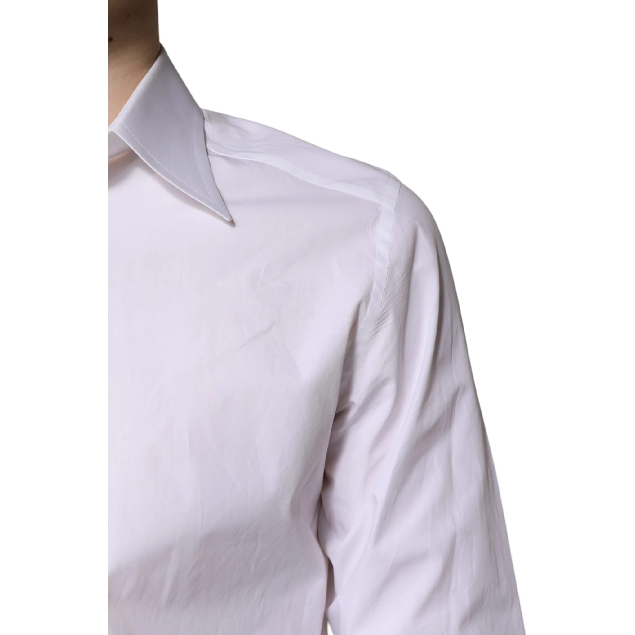 White Cotton GOLD Dress Formal Shirt