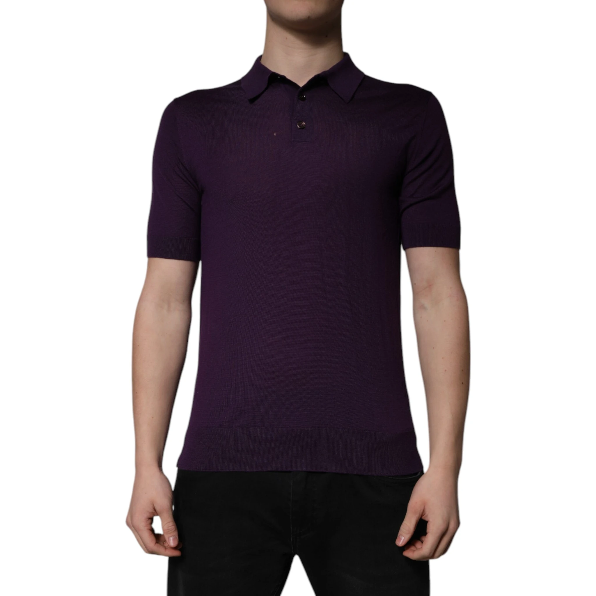Violet Cashmere Collared Polo T-shirt