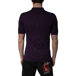 Violet Cashmere Collared Polo T-shirt