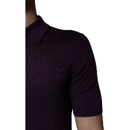 Violet Cashmere Collared Polo T-shirt