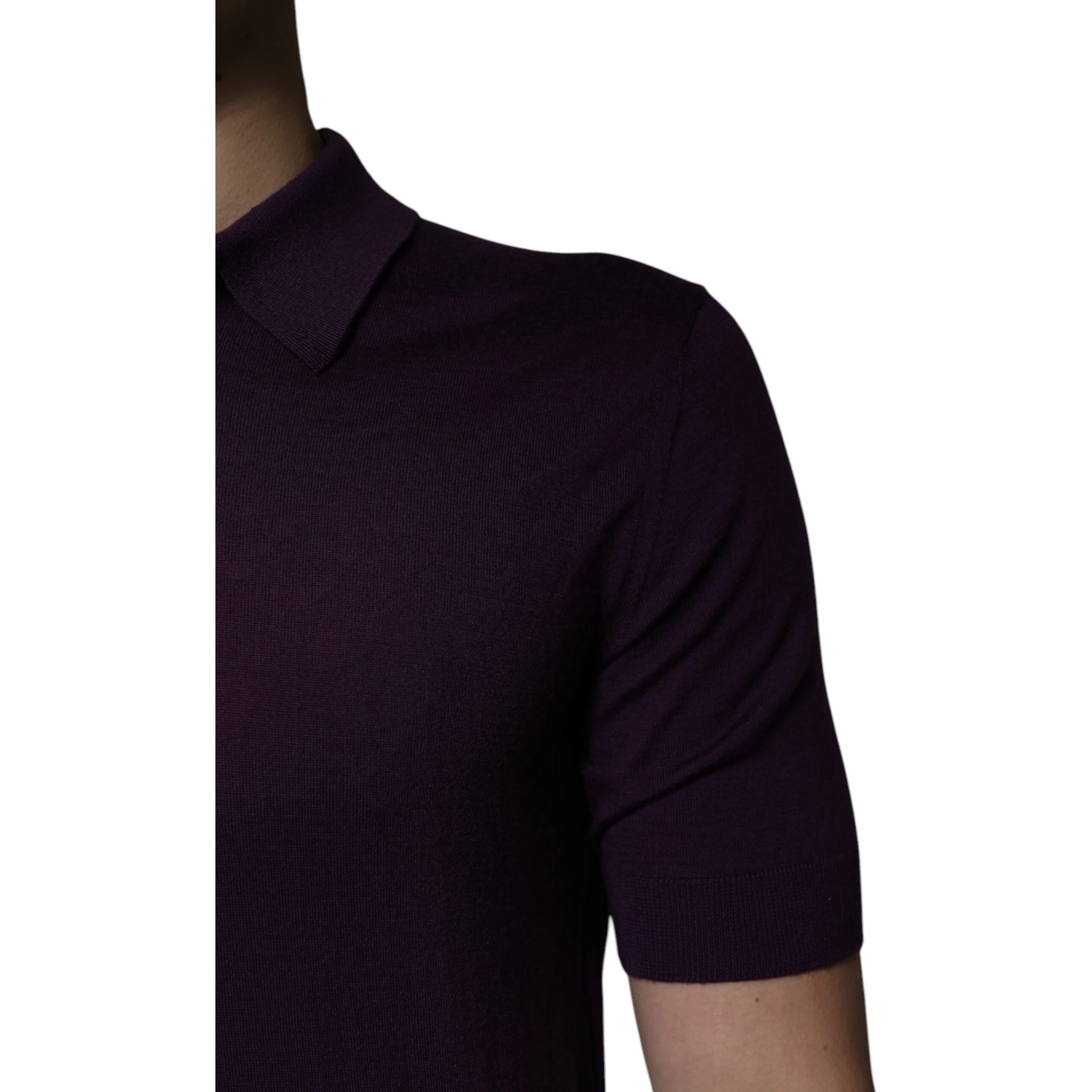 Violet Cashmere Collared Polo T-shirt
