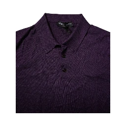 Violet Cashmere Collared Polo T-shirt
