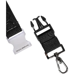 Black Stretch Polyester Rubberised DG Logo Keychain