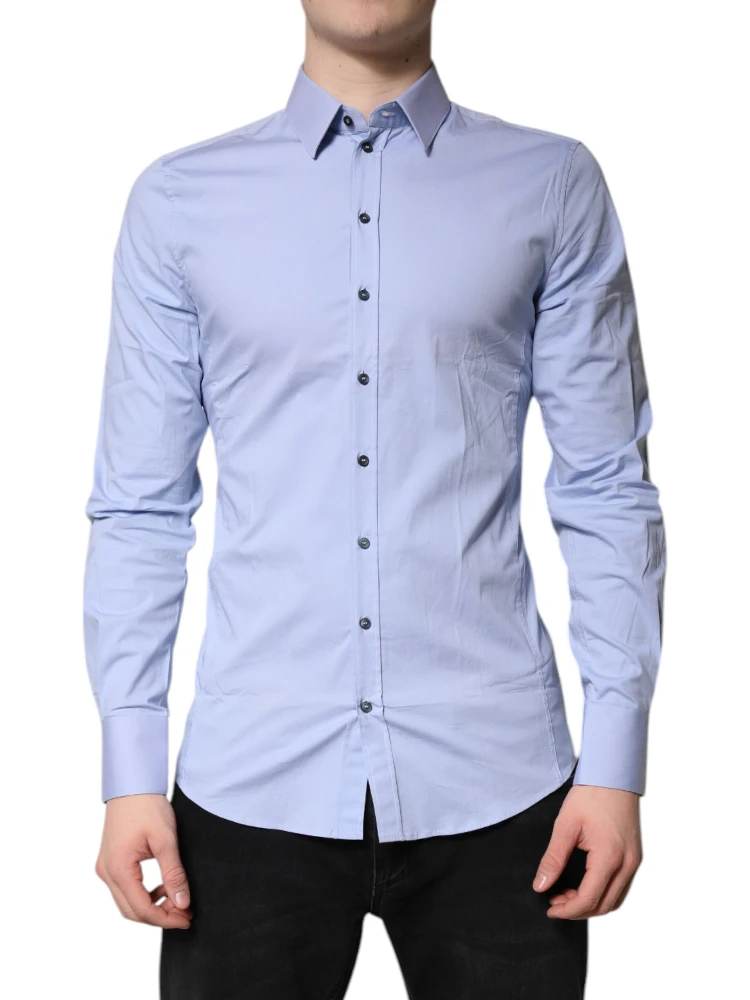 Light Blue Cotton SICILIA Dress Formal Shirt alternative