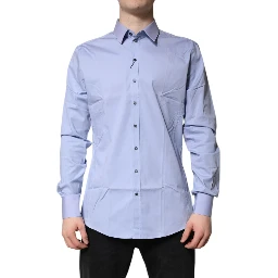 Light Blue Cotton SICILIA Dress Formal Shirt