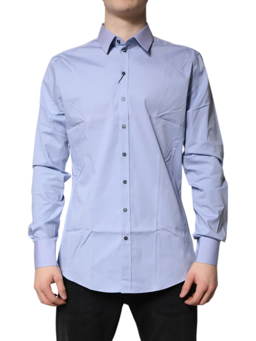 Light Blue Cotton SICILIA Dress Formal Shirt
