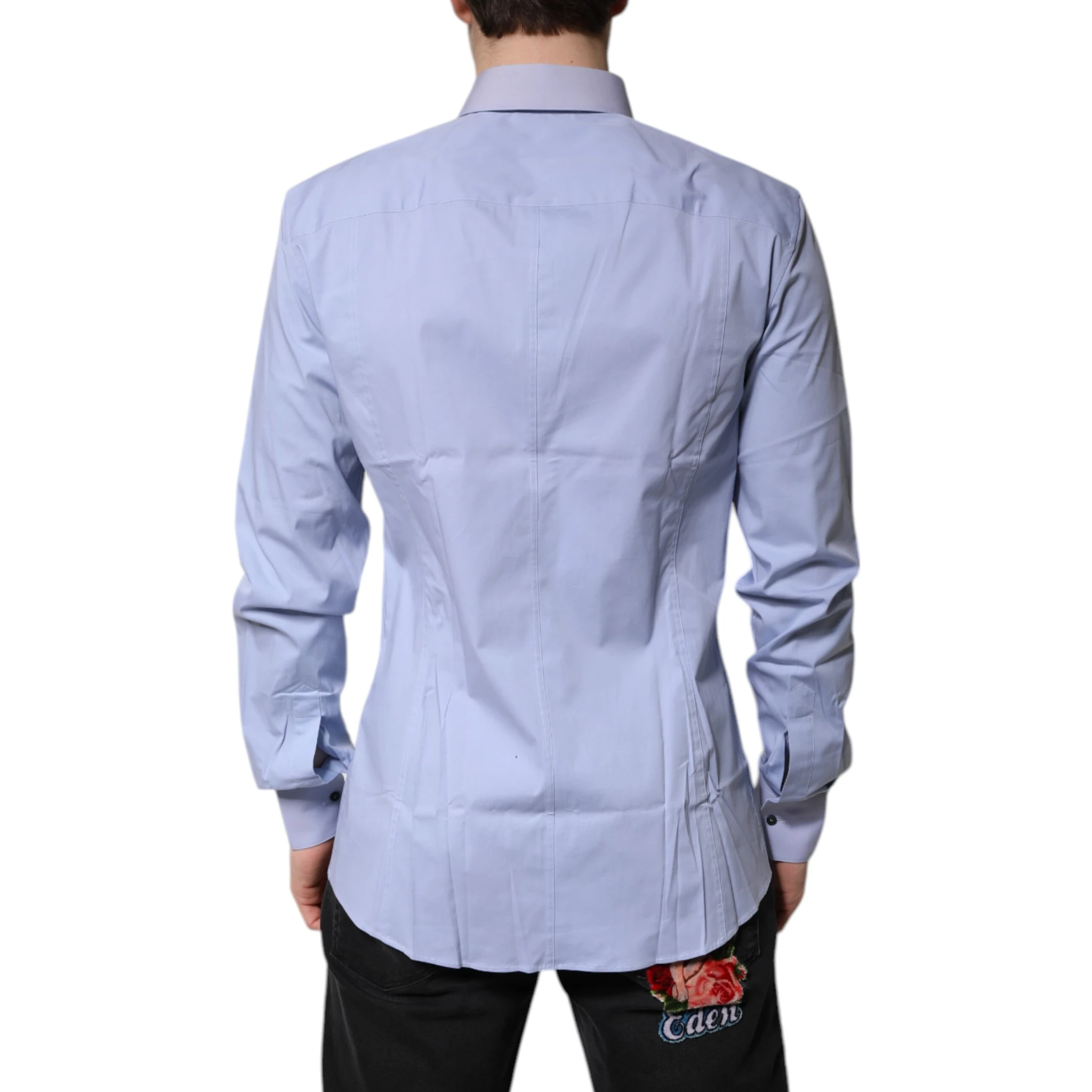 Light Blue Cotton SICILIA Dress Formal Shirt