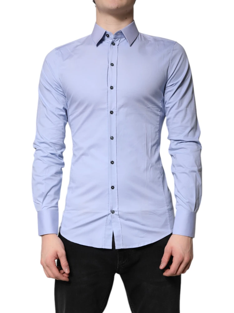Light Blue Cotton SICILIA Dress Formal Shirt alternative