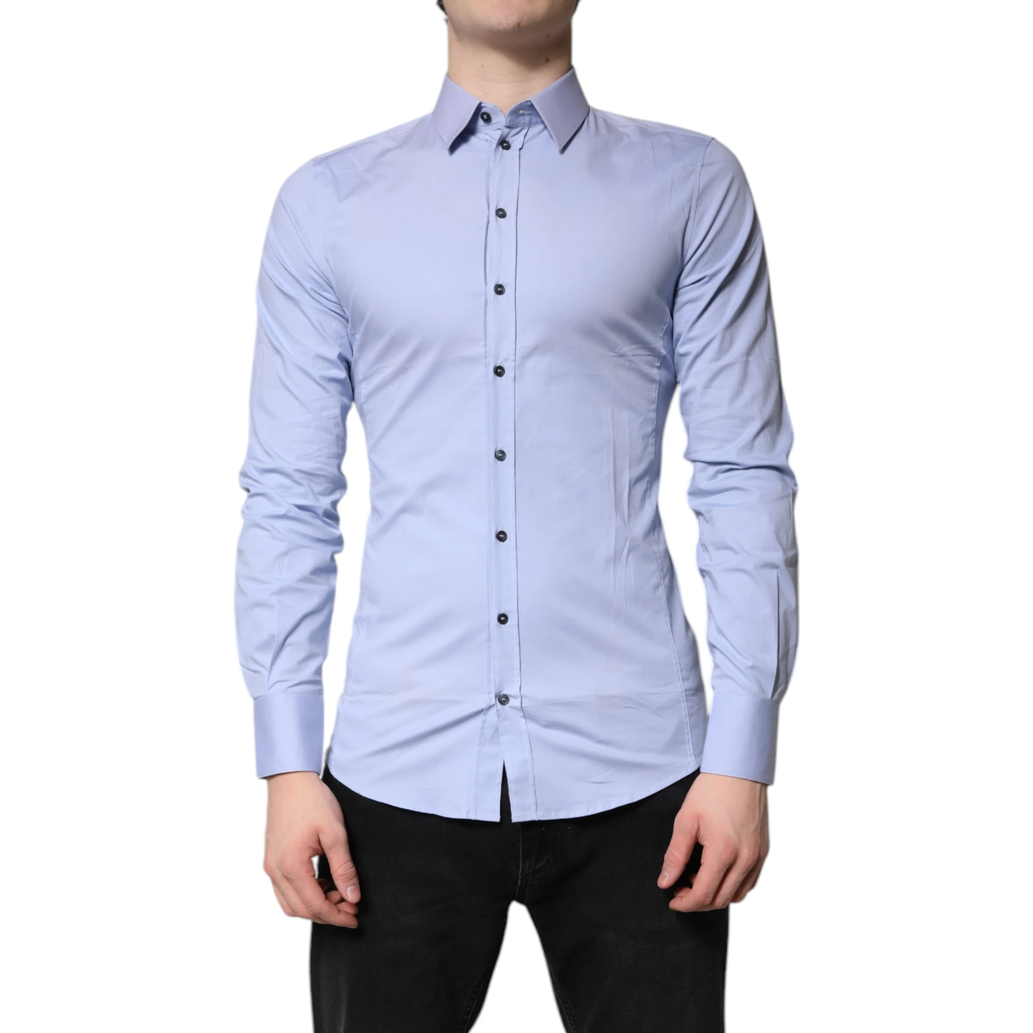 Light Blue Cotton SICILIA Dress Formal Shirt
