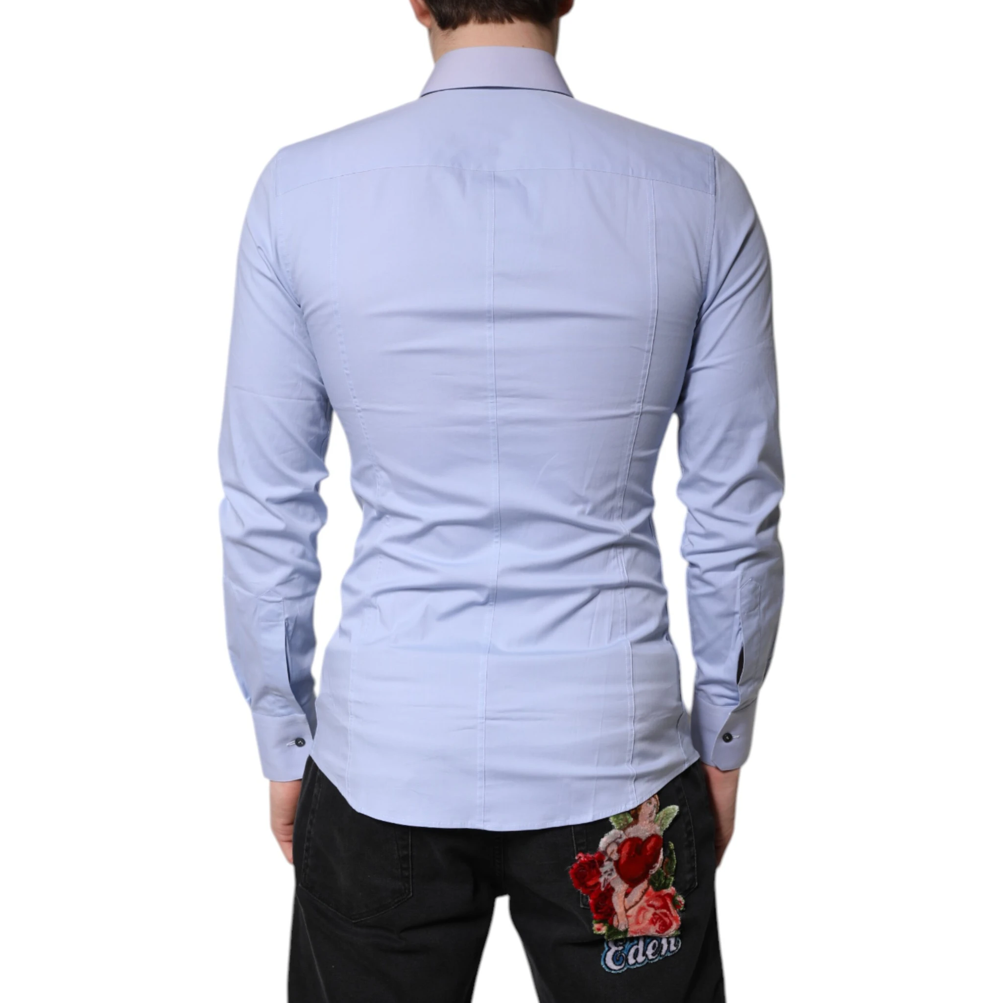 Light Blue Cotton SICILIA Dress Formal Shirt