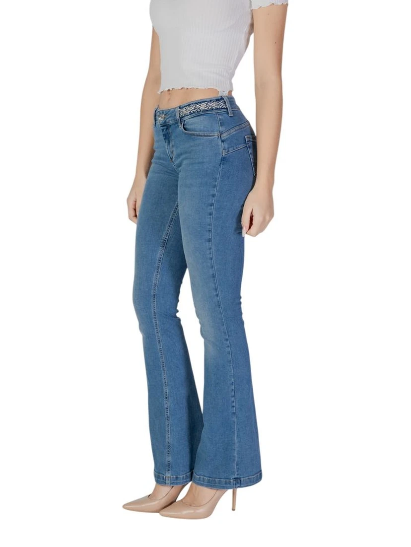 Light Blue Cotton Bootcut Jeans