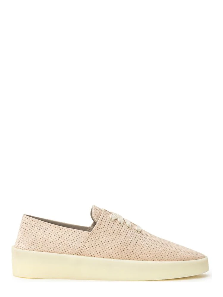 Low-top Sneaker In Suede Beige