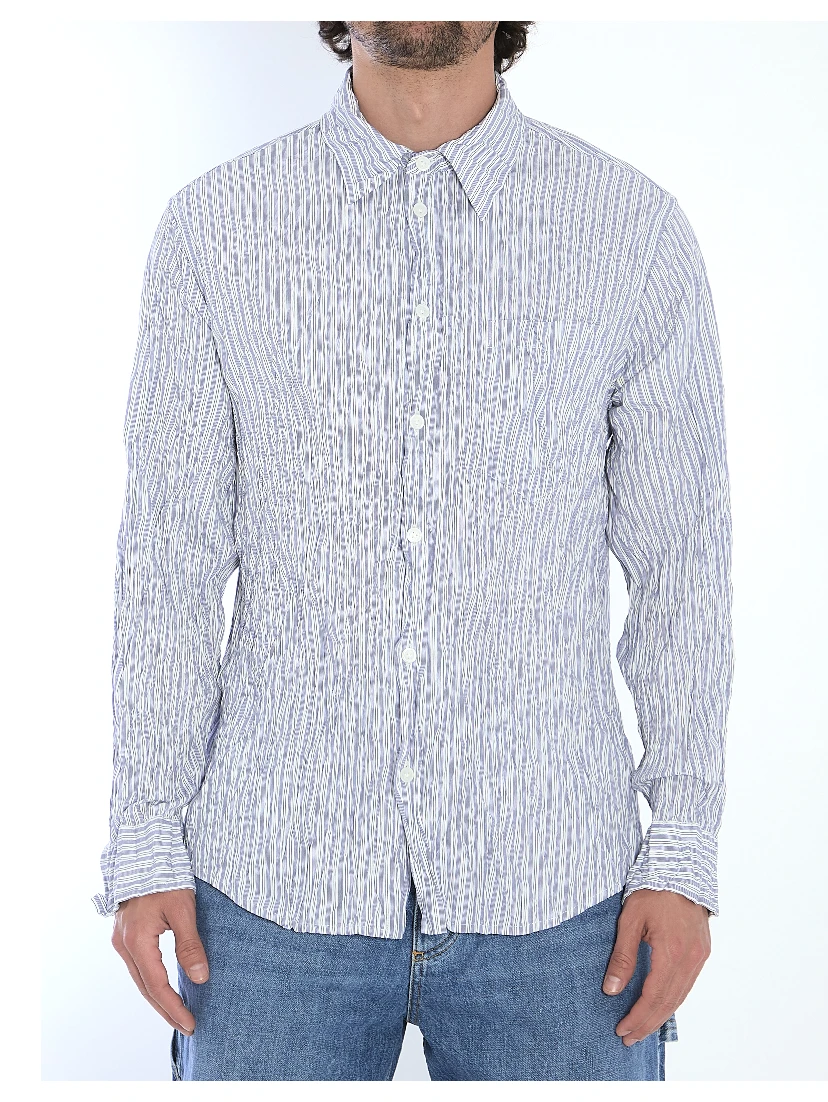 Crinkled cotton shirt