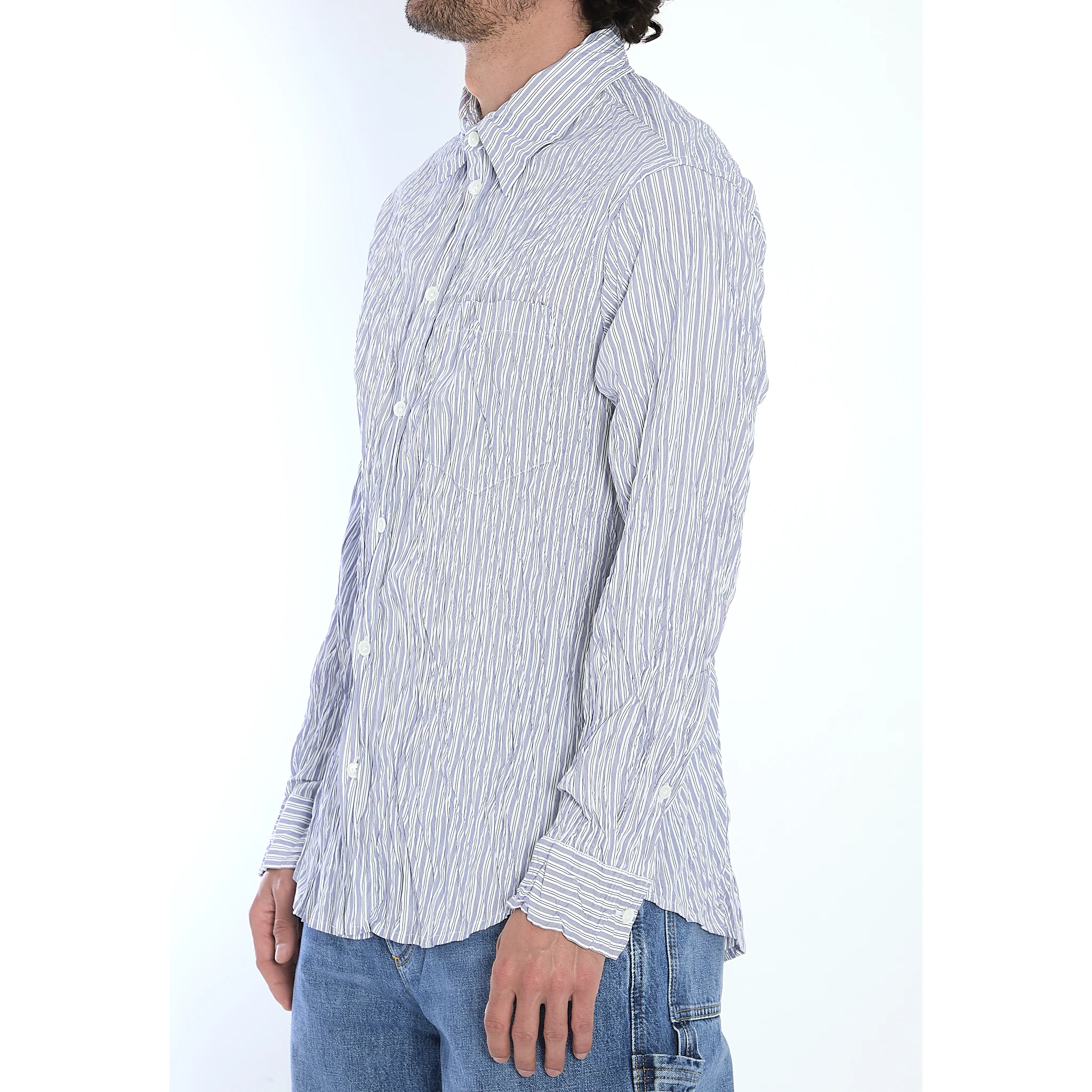 Crinkled cotton shirt