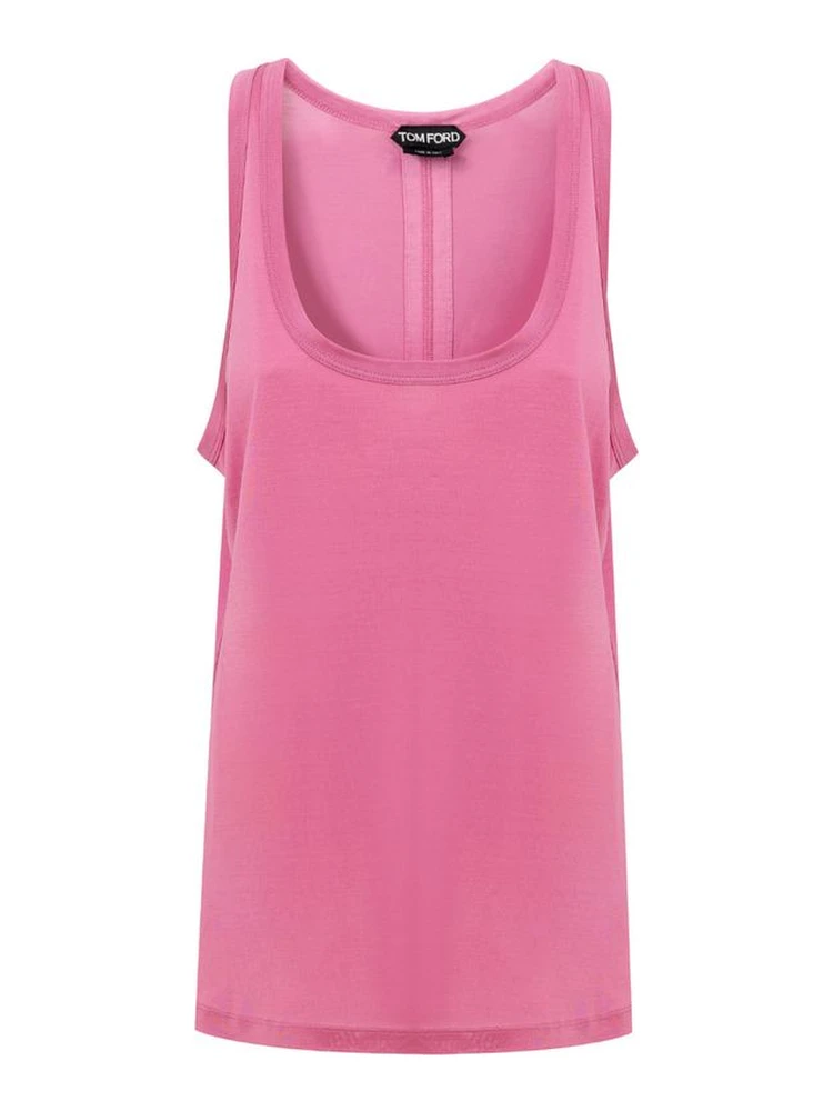 Pink Silk Tank Top