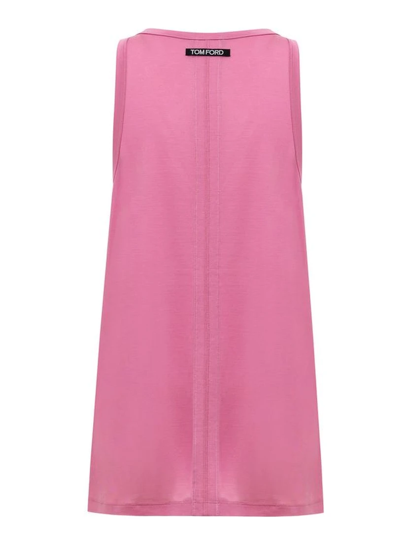 Pink Silk Tank Top