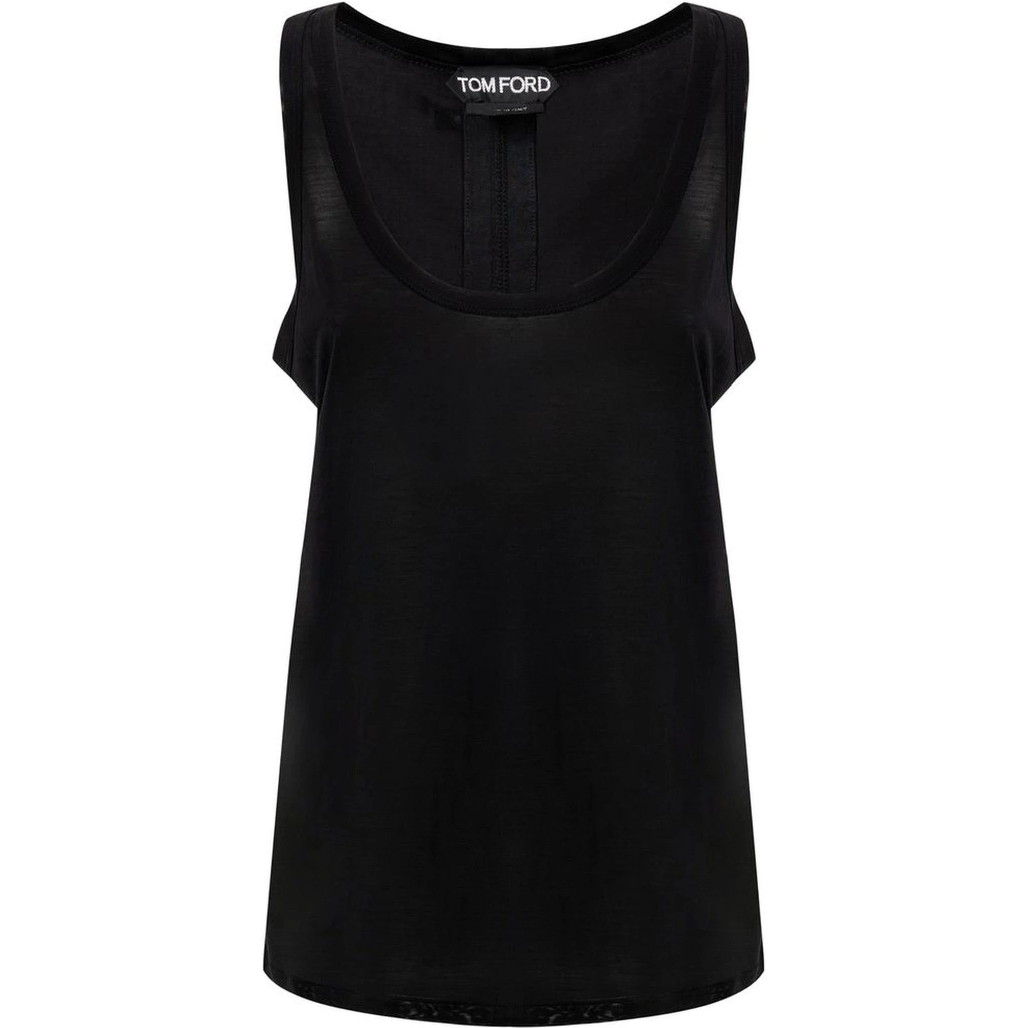 Black Silk Tank Top
