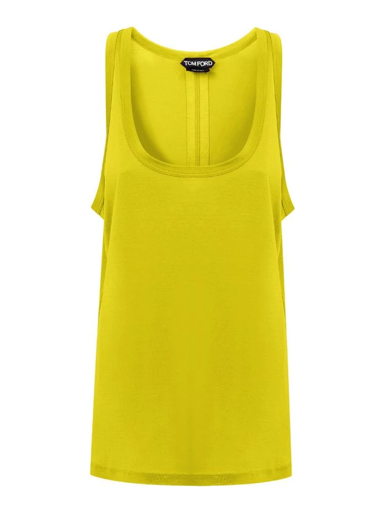 Yellow Silk Tank Top