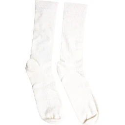 White Cotton Solid Mid Calf Men Socks