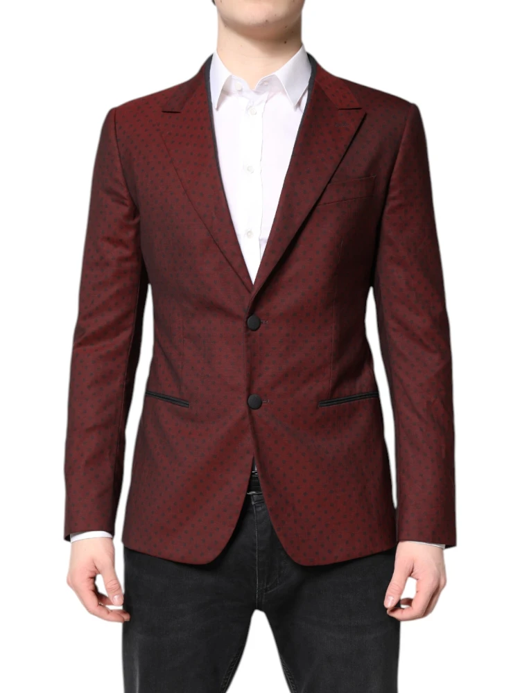 Maroon Wool Slim Fit Men Coat Jacket Blazer alternative