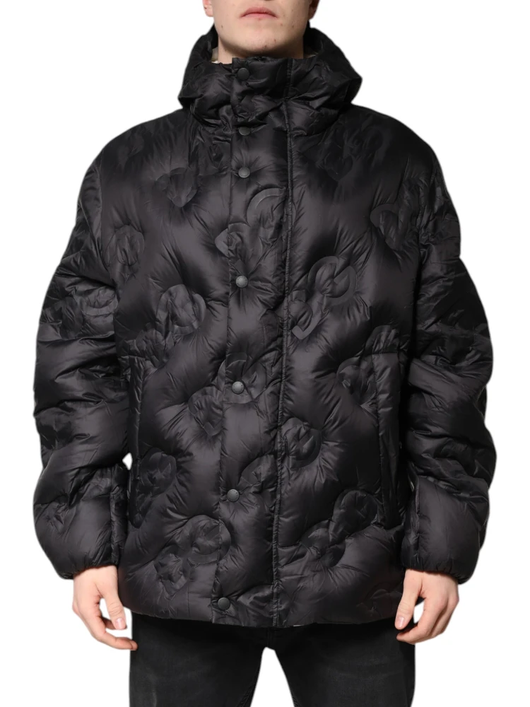 Black Hooded Parka Coat Winter Jacket