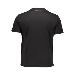 Black Cotton Men T-Shirt