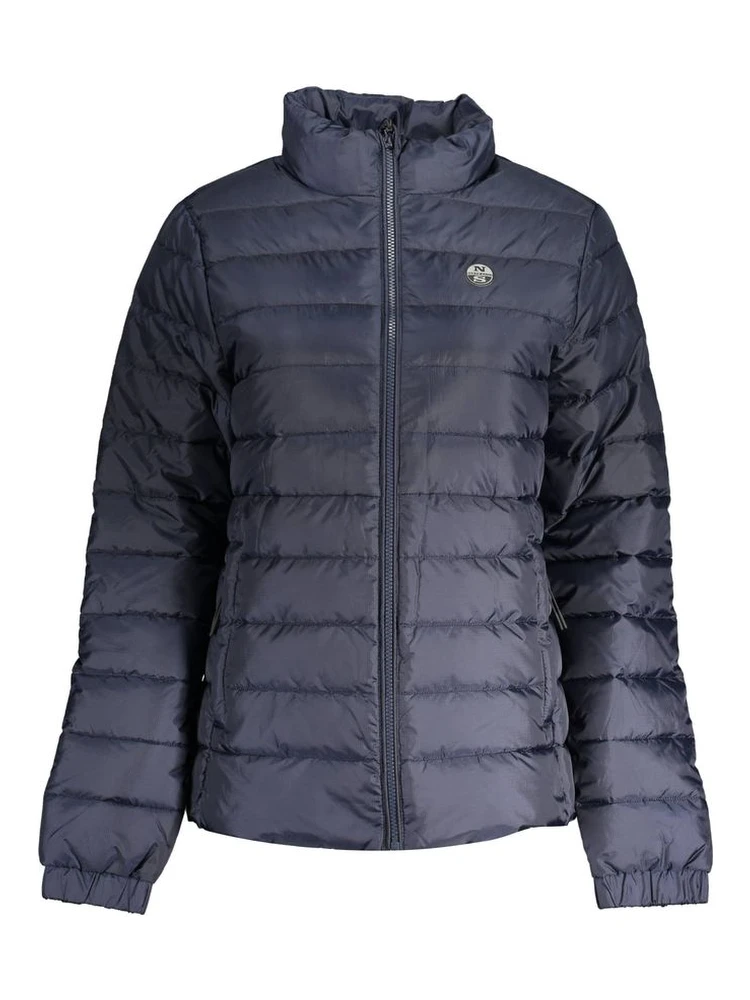 Blue Polyester Women Jacket