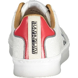 White Polyester Men Sneaker