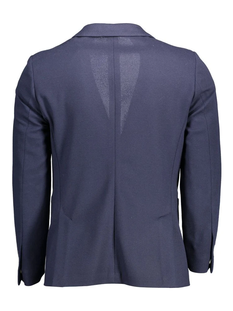 Blue Classic Slim Tailored Jacket with Two-Button Closure alternative