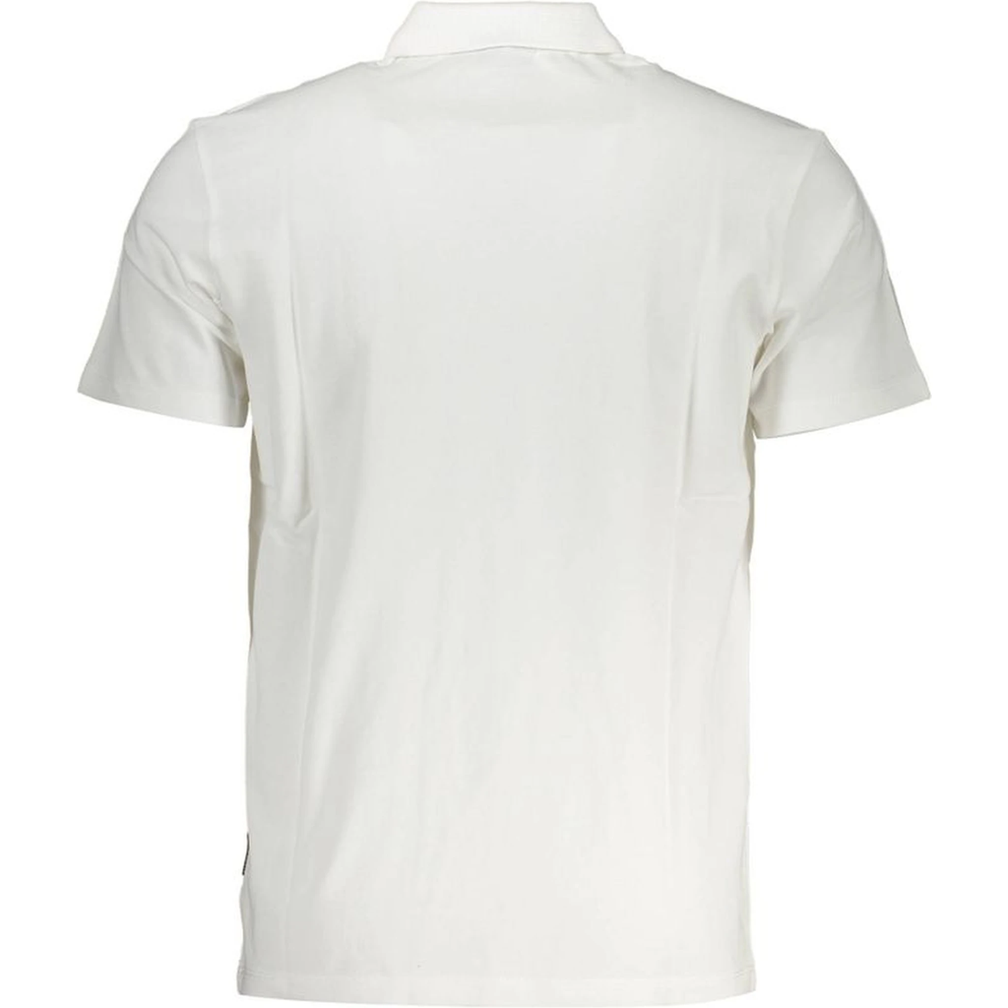 White Cotton Men Polo Shirt