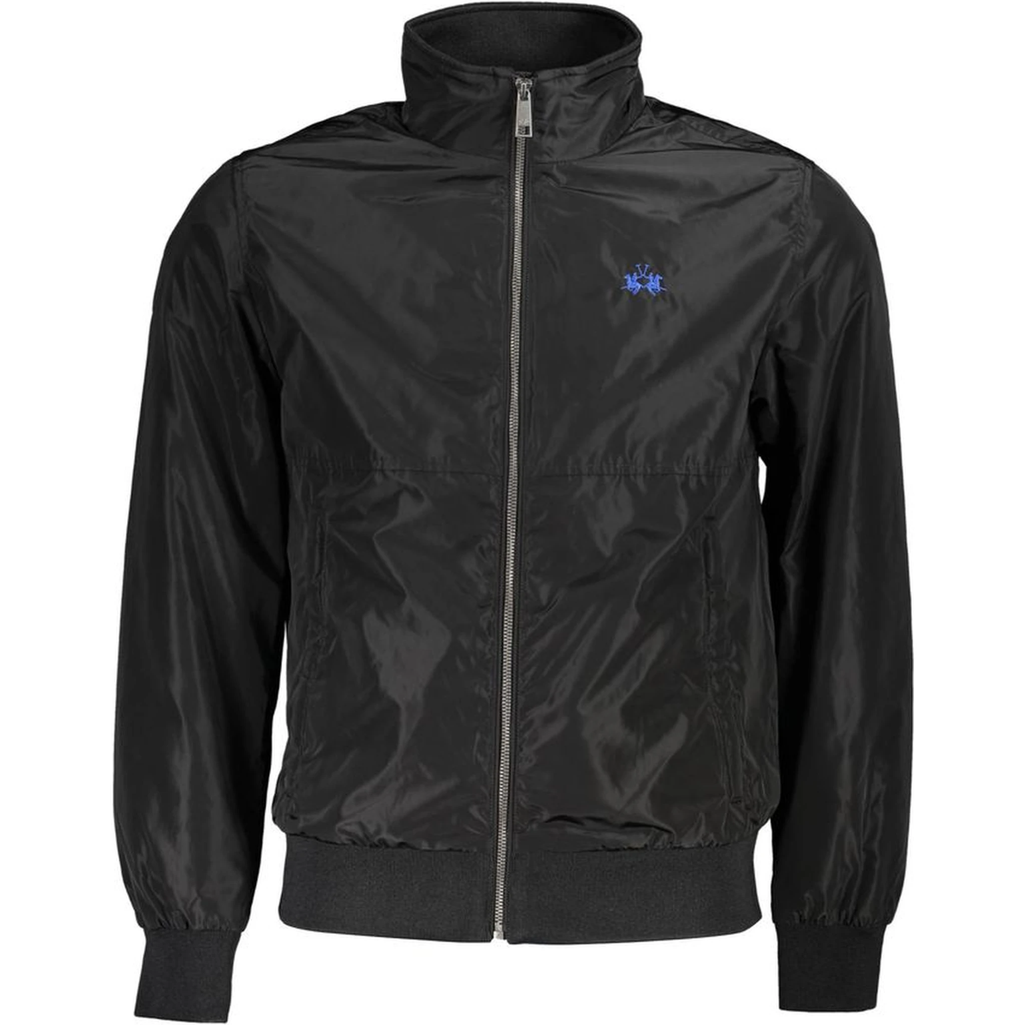 Black Polyester Men Jacket