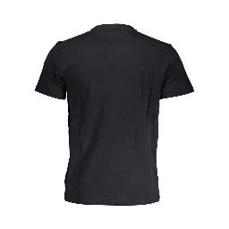 Black Cotton Men T-Shirt