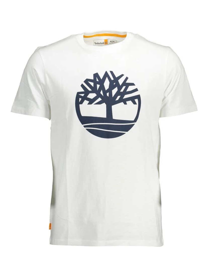 White Cotton Men T-Shirt